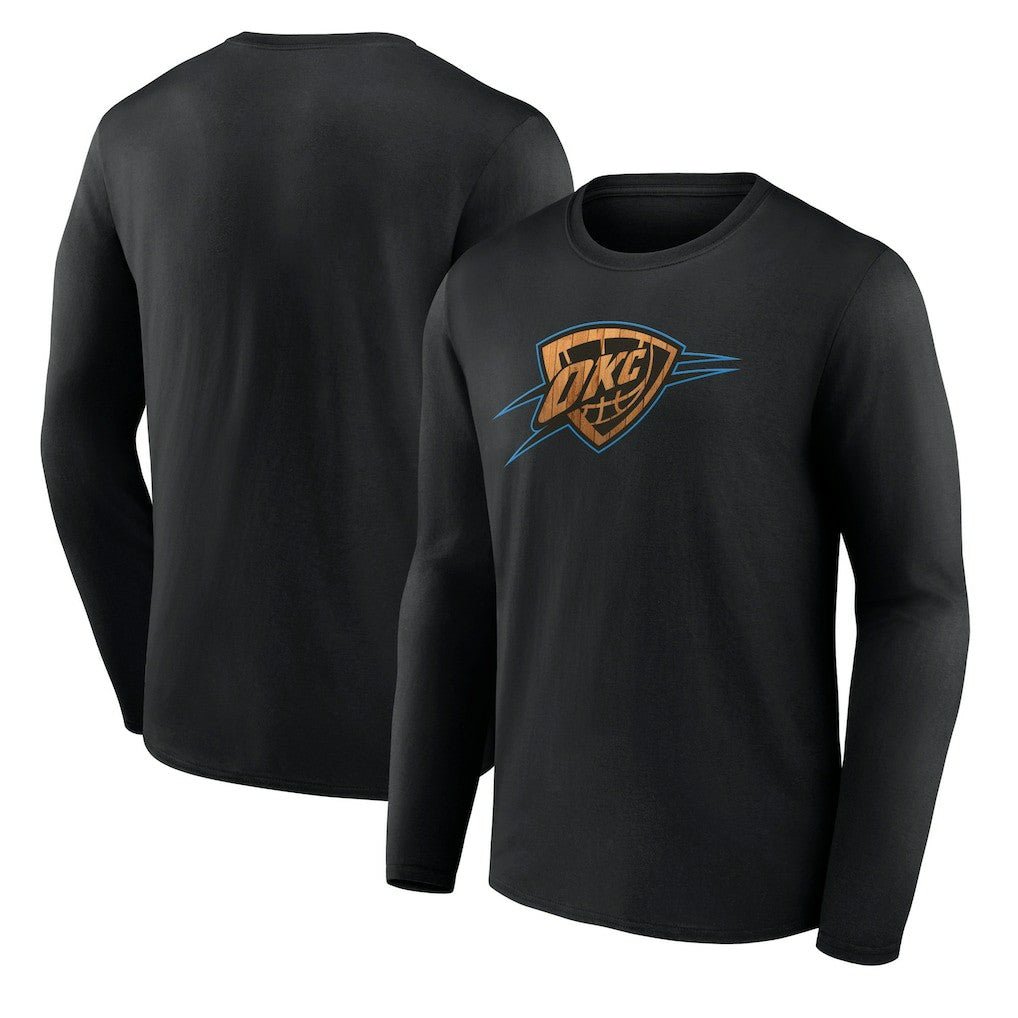 Oklahoma City Thunder Hardwood Long Sleeve T-Shirt Black