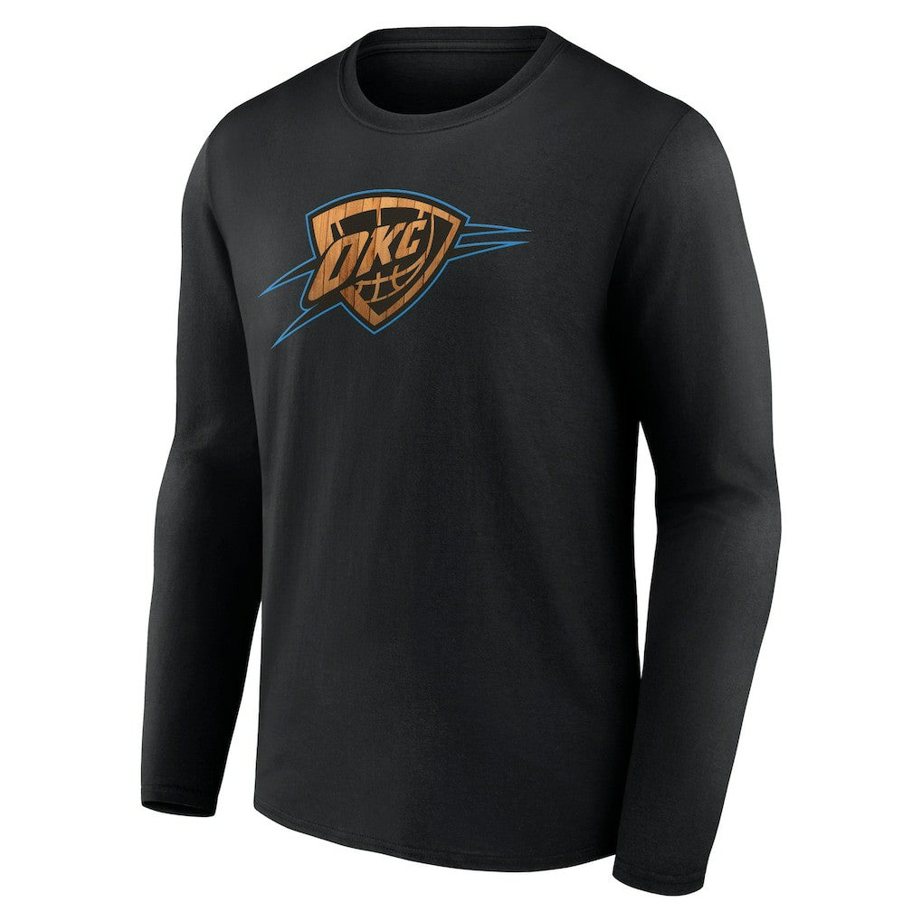 Oklahoma City Thunder Hardwood Long Sleeve T-Shirt Black