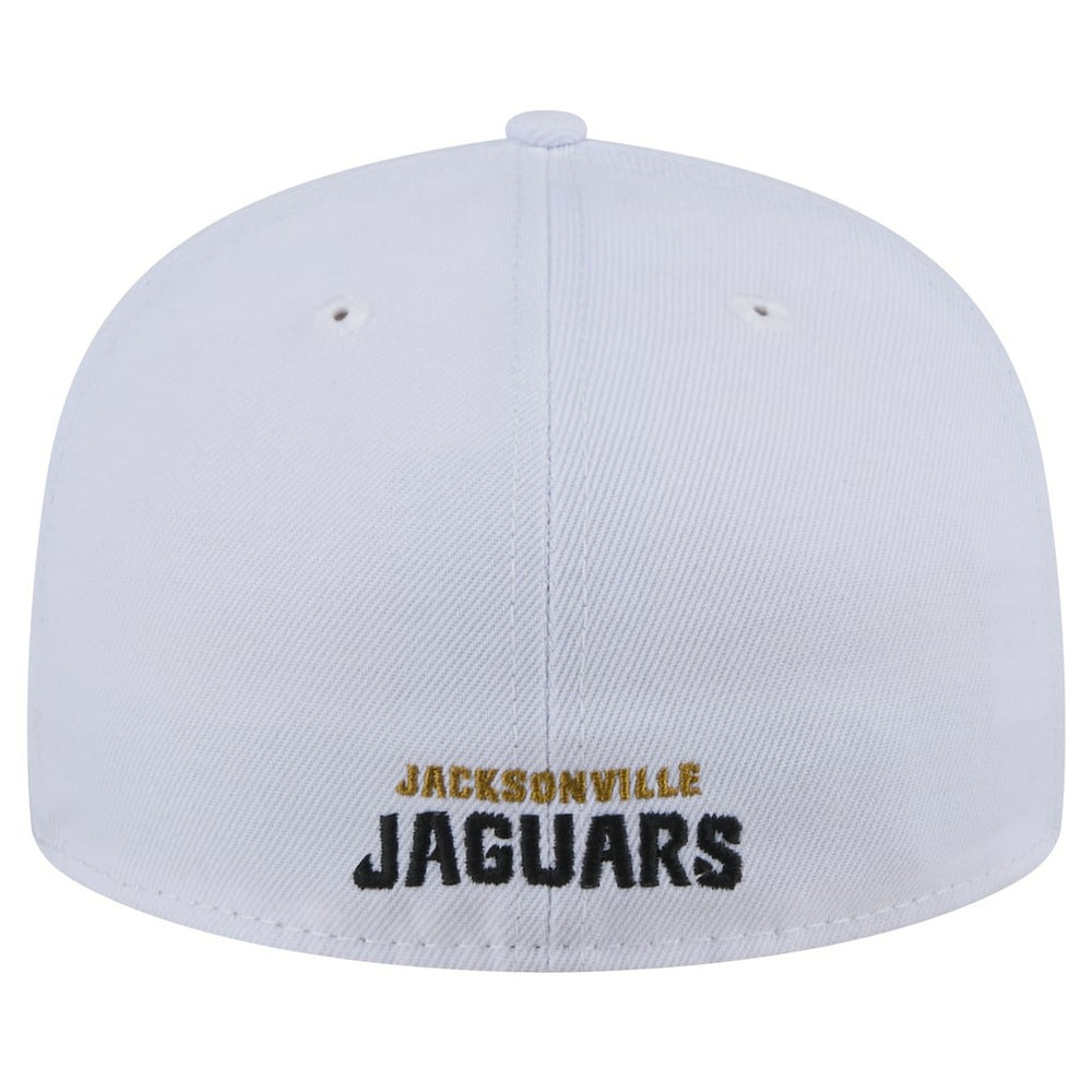 Jacksonville Jaguars New Era Throwback Crawl Omaha 59FIFTY Fitted Hat White
