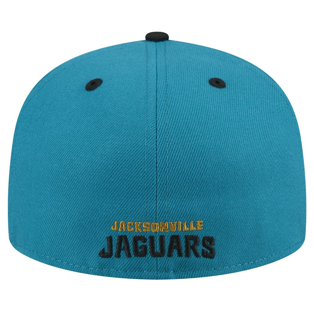 Jacksonville Jaguars New Era Throwback Crawl Flipside Two-Tone 59FIFTY Fitted Hat Teal/Black