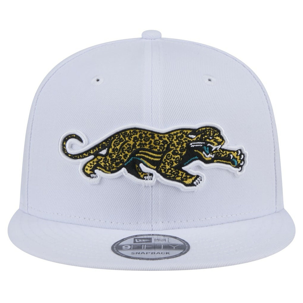 Jacksonville Jaguars New Era Throwback Crawl Standard 9FIFTY Snapback Hat White