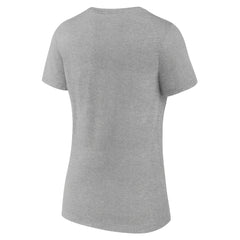 Golden State Warriors Women's Heather Alternate Logo V-Neck T-Shirt Gray