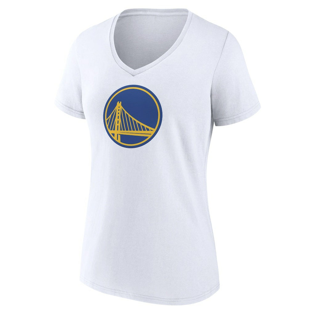 Golden State Warriors Women's Alternate Logo V-Neck T-Shirt White
