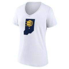 Indiana Pacers Women's Alternate Logo V-Neck T-Shirt White