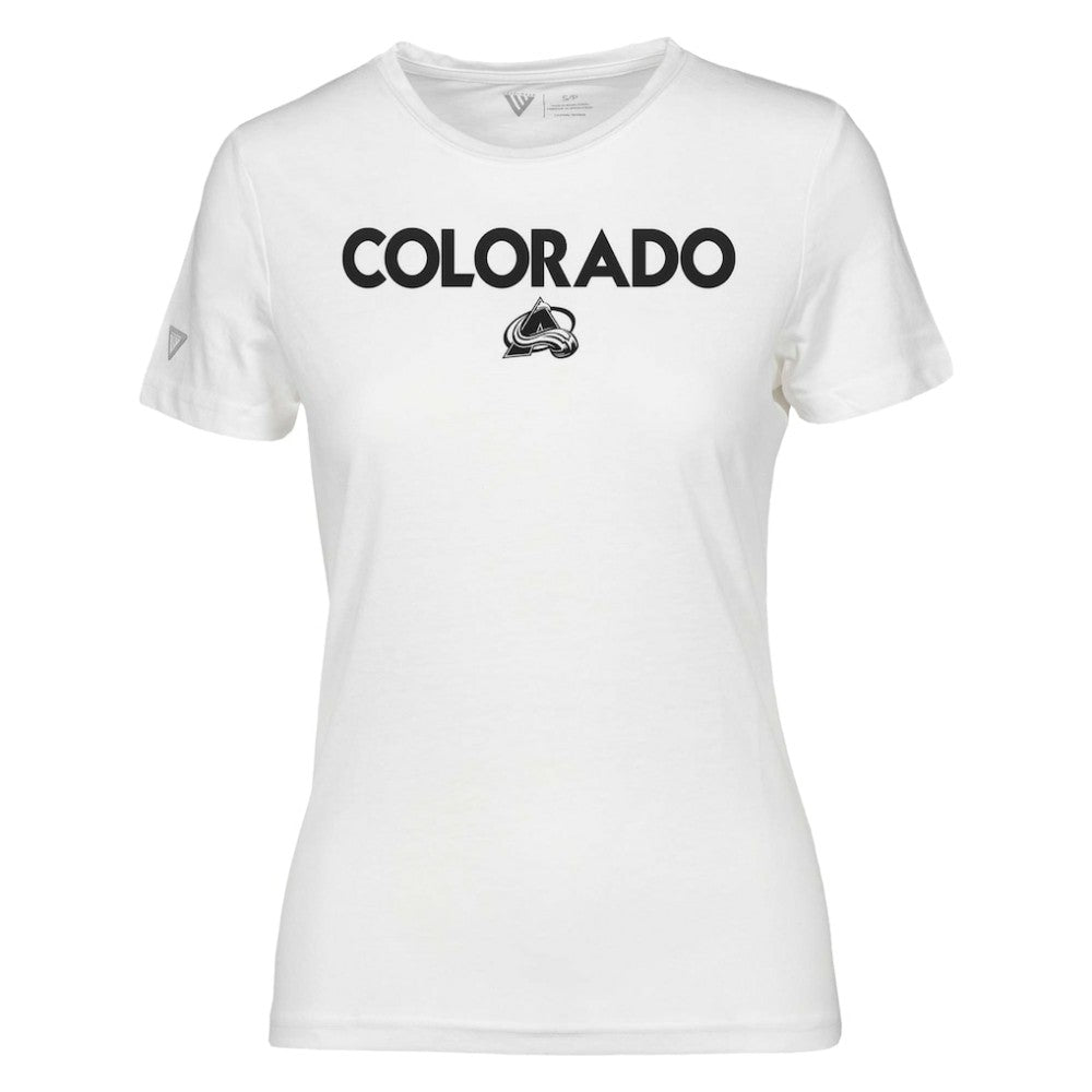 Colorado Avalanche Levelwear Women's Maddox City Capsule T-Shirt - White - NHL 201531163
