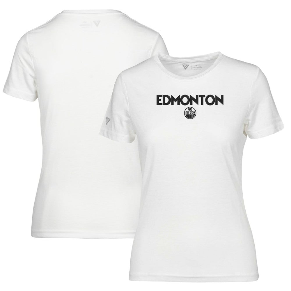 Edmonton Oilers Levelwear Women's Maddox City Capsule T-Shirt - White - NHL 201531214