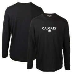 Calgary Flames Levelwear Oscar City Capsule Long Sleeve T-Shirt - Black - NHL 201531243