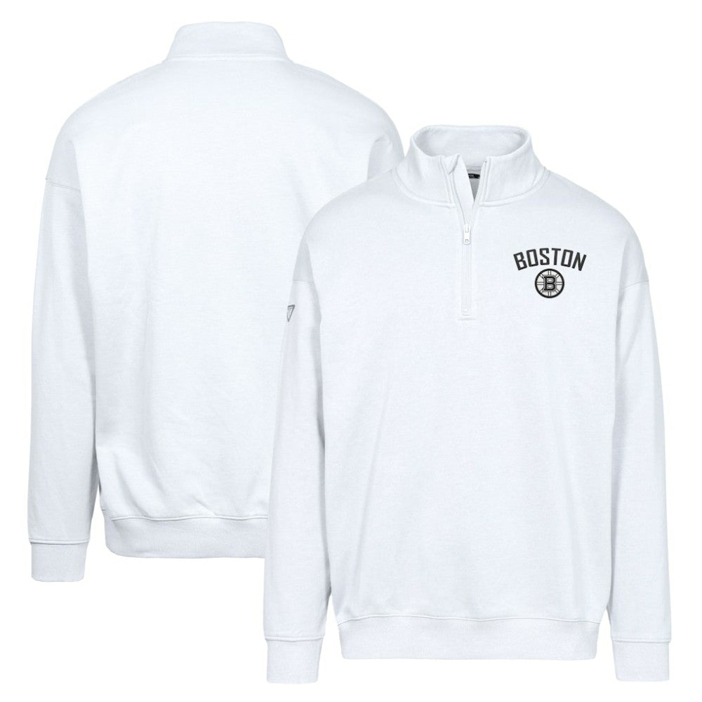 Boston Bruins Levelwear Murray City Capsule Quarter-Zip Sweatshirt - White - NHL 201531488