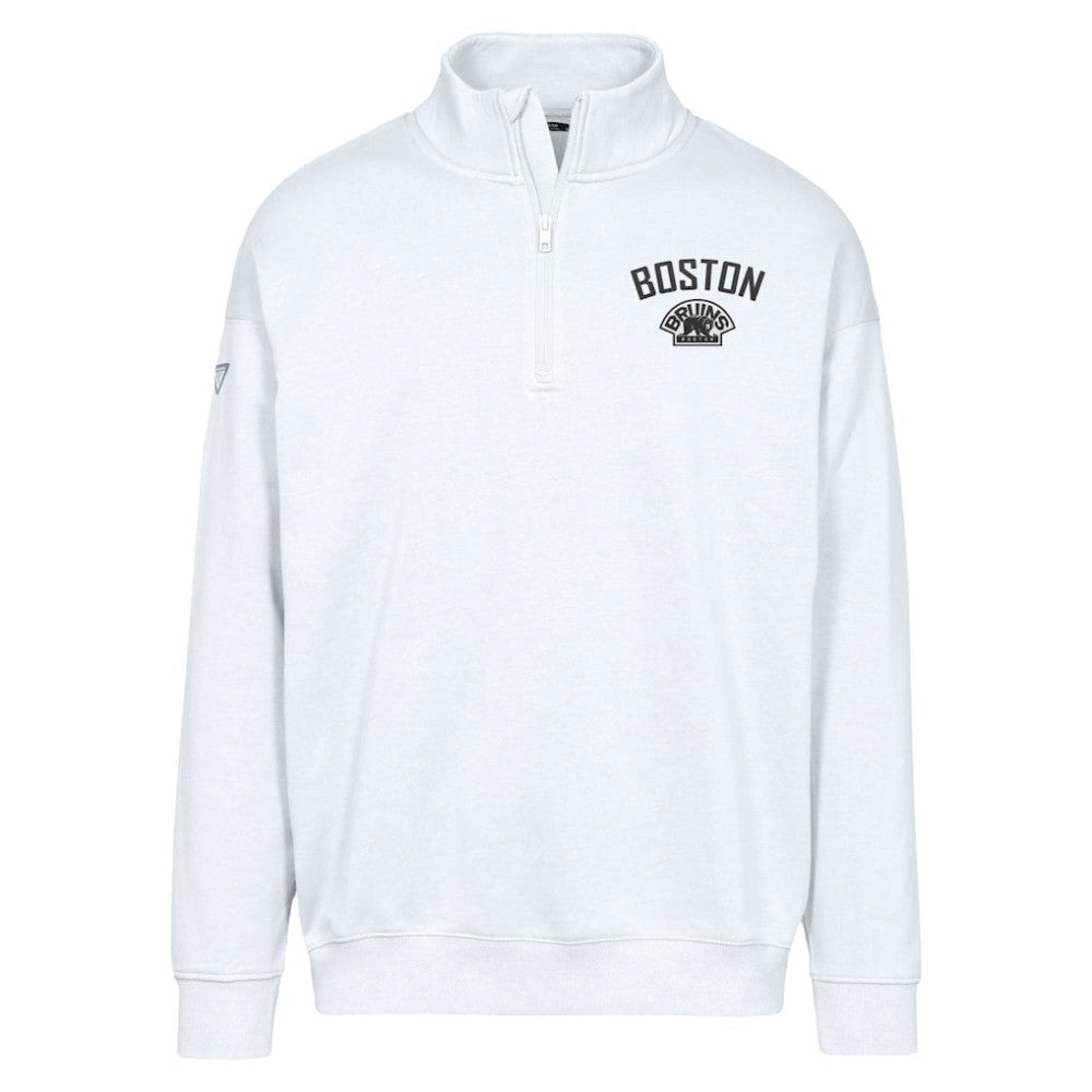 Boston Bruins Levelwear Murray City Capsule Quarter-Zip Sweatshirt - White - NHL 201531492