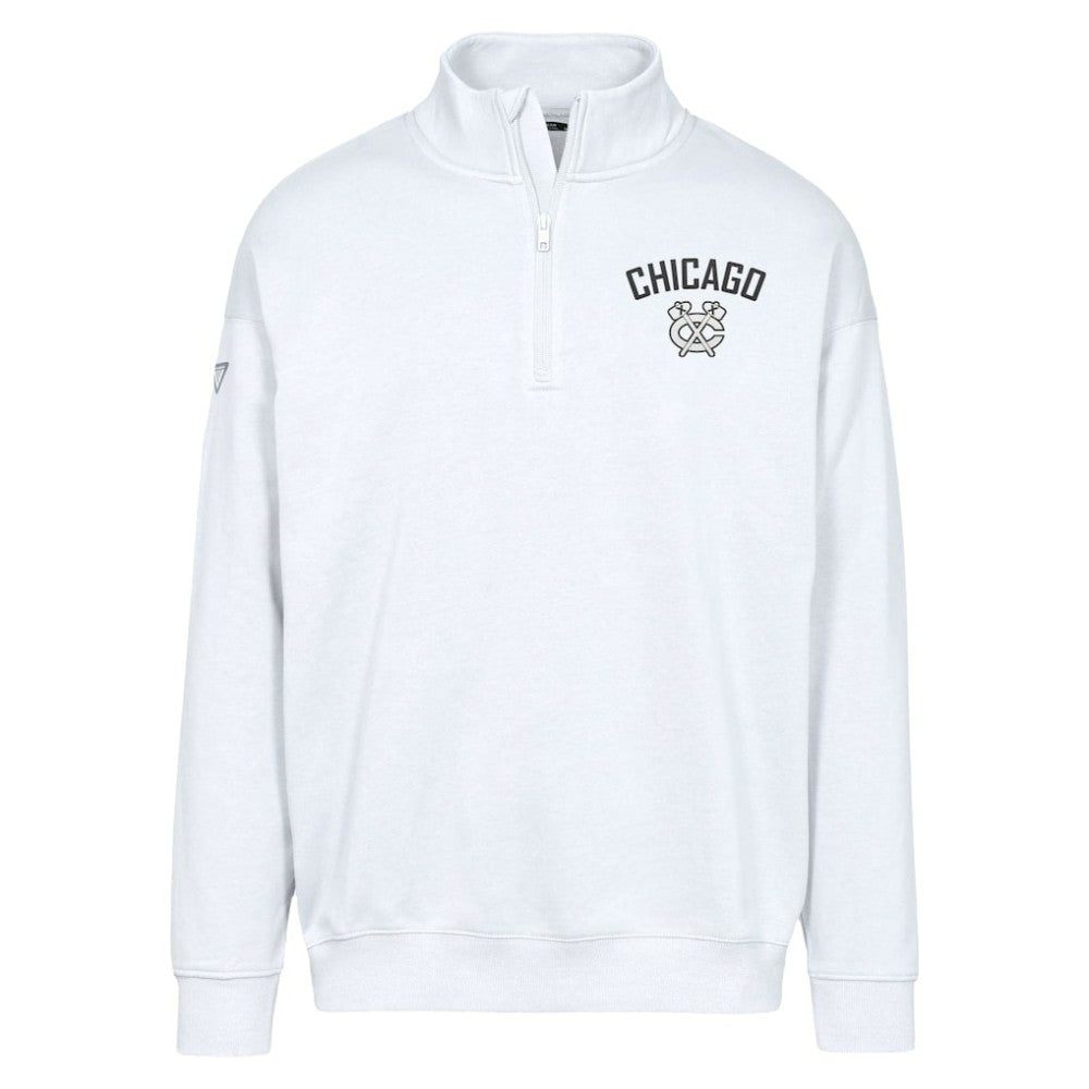Chicago Blackhawks Levelwear Murray City Capsule Quarter-Zip Sweatshirt - White - NHL 201531493