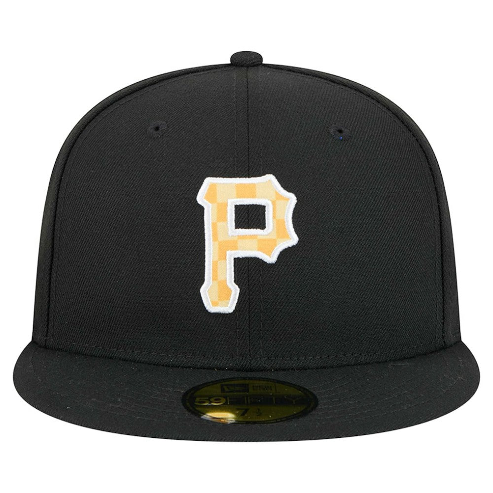 Pittsburgh Pirates New Era Checkered Undervisor 59FIFTY Fitted Hat - Black - New Era Discount