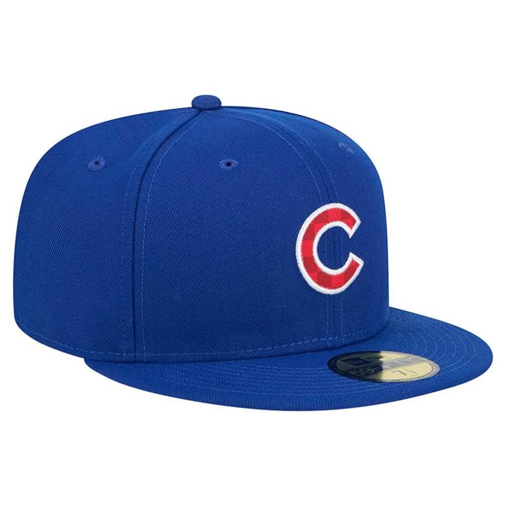 Chicago Cubs New Era Checkered Undervisor 59FIFTY Fitted Hat - Royal - New Era on Sale