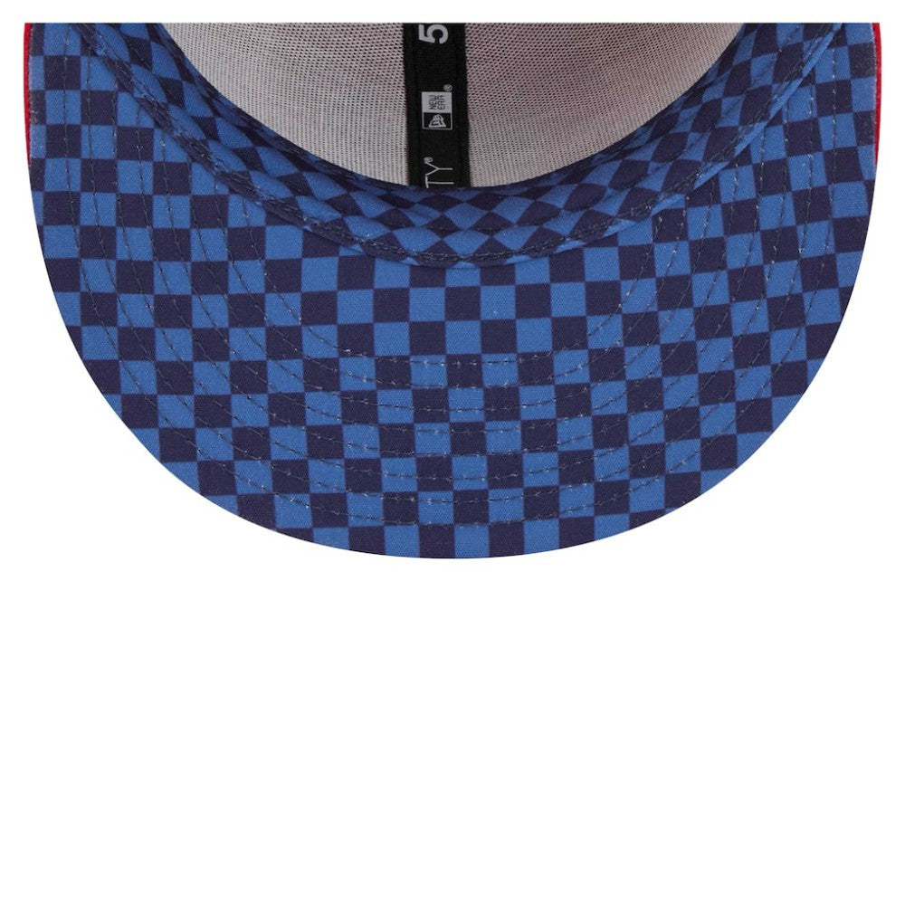 Washington Nationals New Era Checkered Undervisor 59FIFTY Fitted Hat - Red - New Era Lifestyle