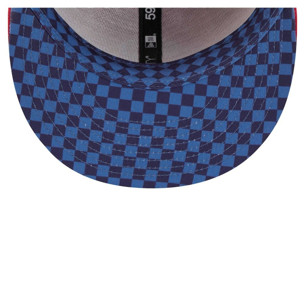 Philadelphia Phillies New Era Checkered Undervisor 59FIFTY Fitted Hat - Red - New Era Sale