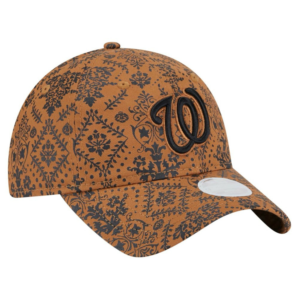 Washington Nationals New Era Women's Vintage Deco 9TWENTY Adjustable Hat - Brown - New Era Lifestyle