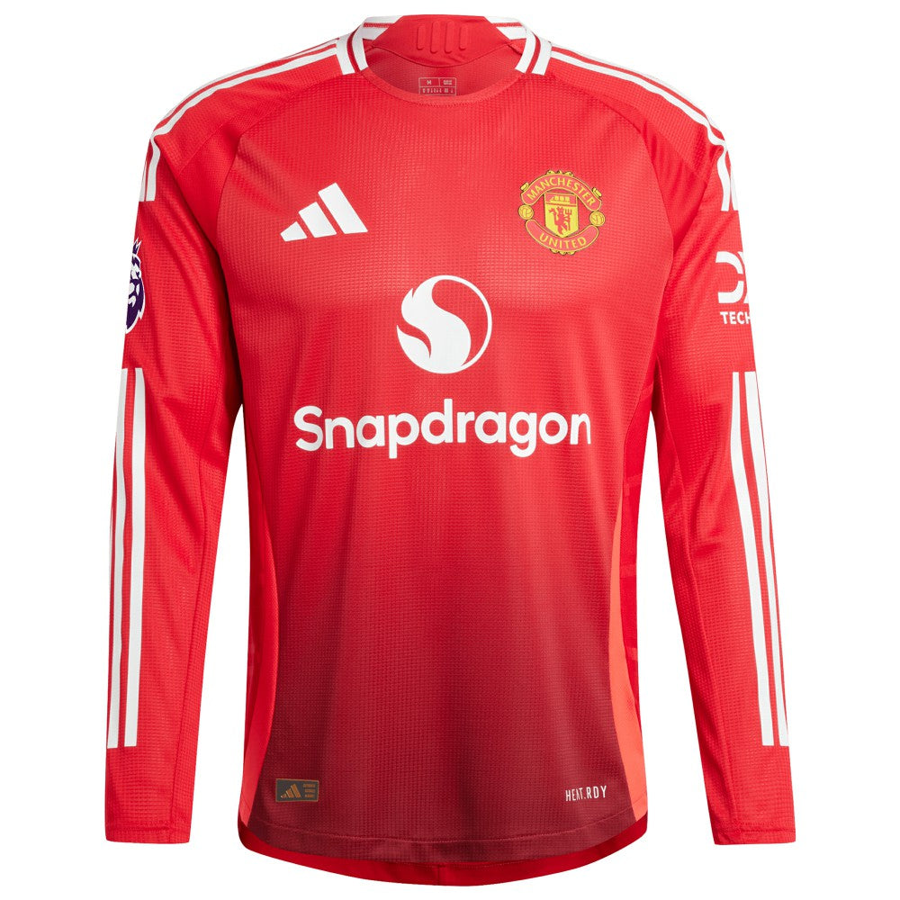 Manchester United 2024/25 Home Custom Long Sleeve Jersey Red - Adidas outlet