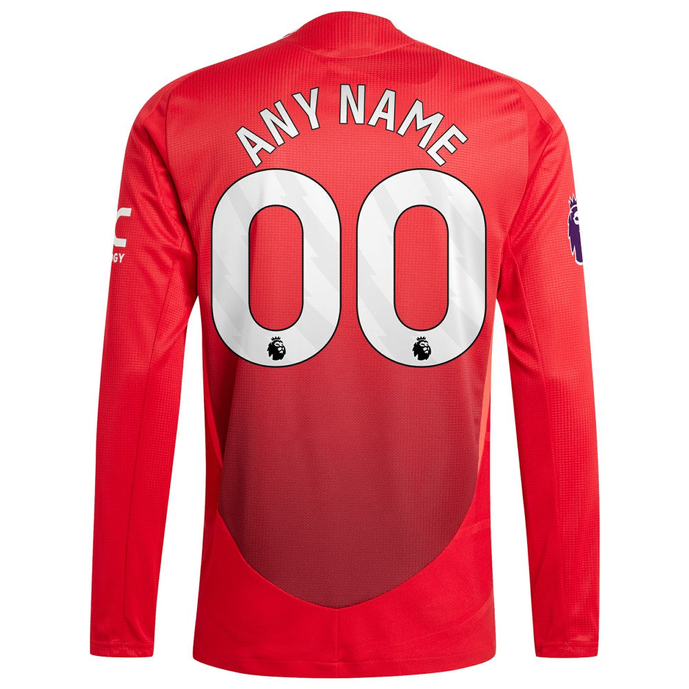 Manchester United 2024/25 Home Custom Long Sleeve Jersey Red - Adidas outlet