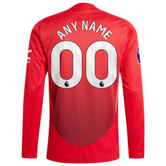 Manchester United 2024/25 Home Custom Long Sleeve Jersey Red - Adidas outlet