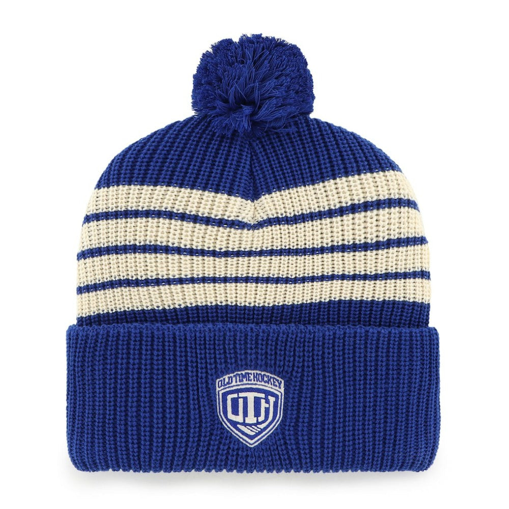 New York Rangers '47 Old Time Hockey Barn Cuffed Knit Hat with Pom - Blue - NHL 201534450