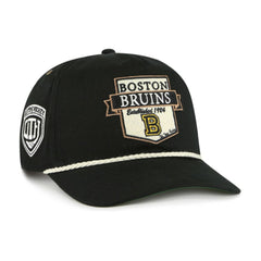 Boston Bruins '47 Old Time Hockey Rafter Sure Shot Hitch Adjustable Hat - Black - NHL 201534456