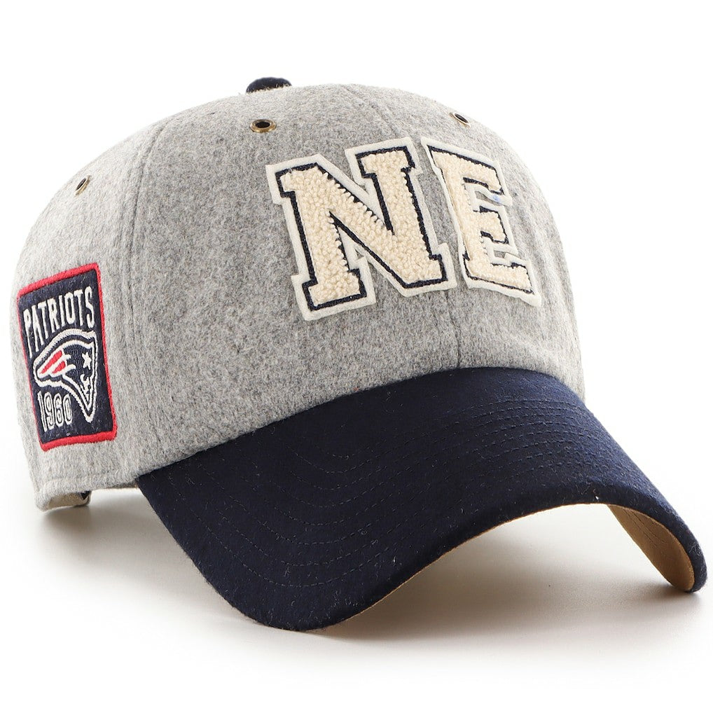 47 brand New England Patriots Stoney Clover Lane x '47 Unisex Block Clean Up Adjustable Hat Gray/Navy