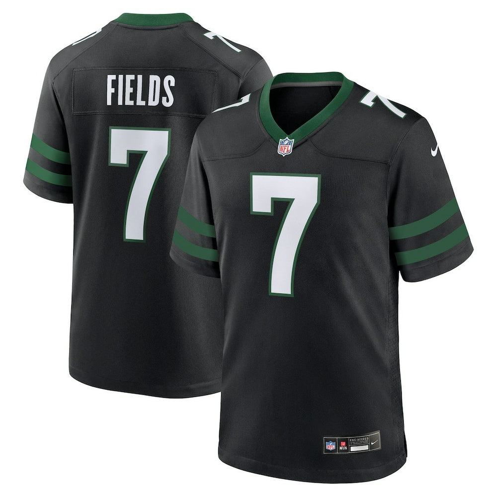Nike Justin Fields New York Jets Game Jersey Stealth Black