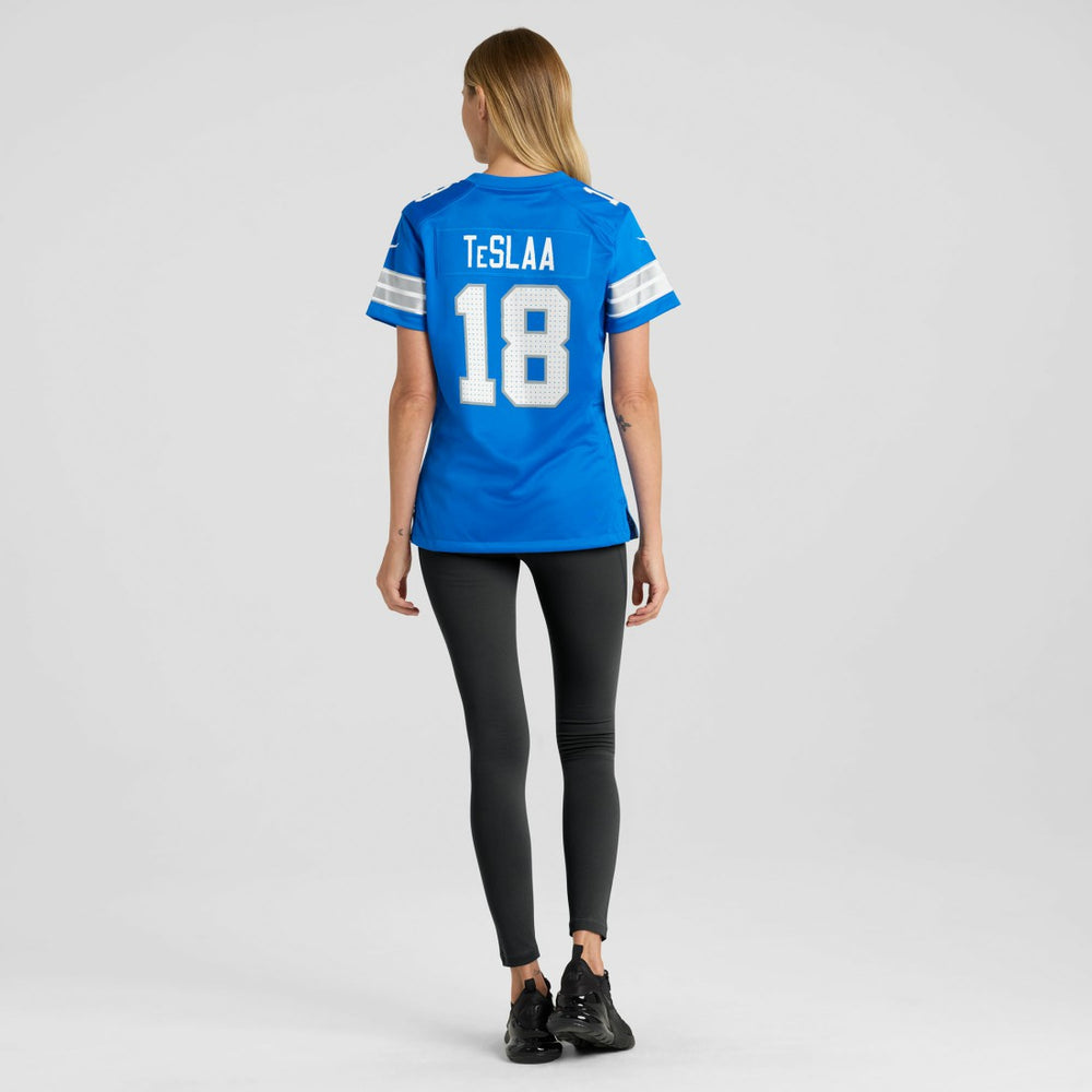 Nike Isaac TeSlaa Detroit Lions Women's Game Player Jersey Blue