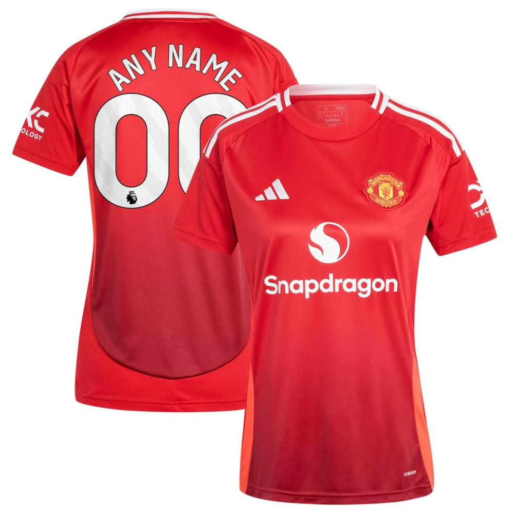 Manchester United Women's 2024/25 Home Replica Custom Jersey Red - Adidas cheap