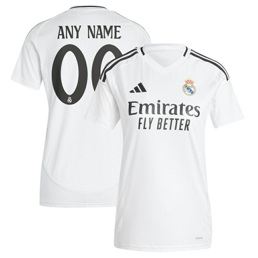 Real Madrid Women's 2024/25 Home Replica Custom Jersey White - Adidas Discount
