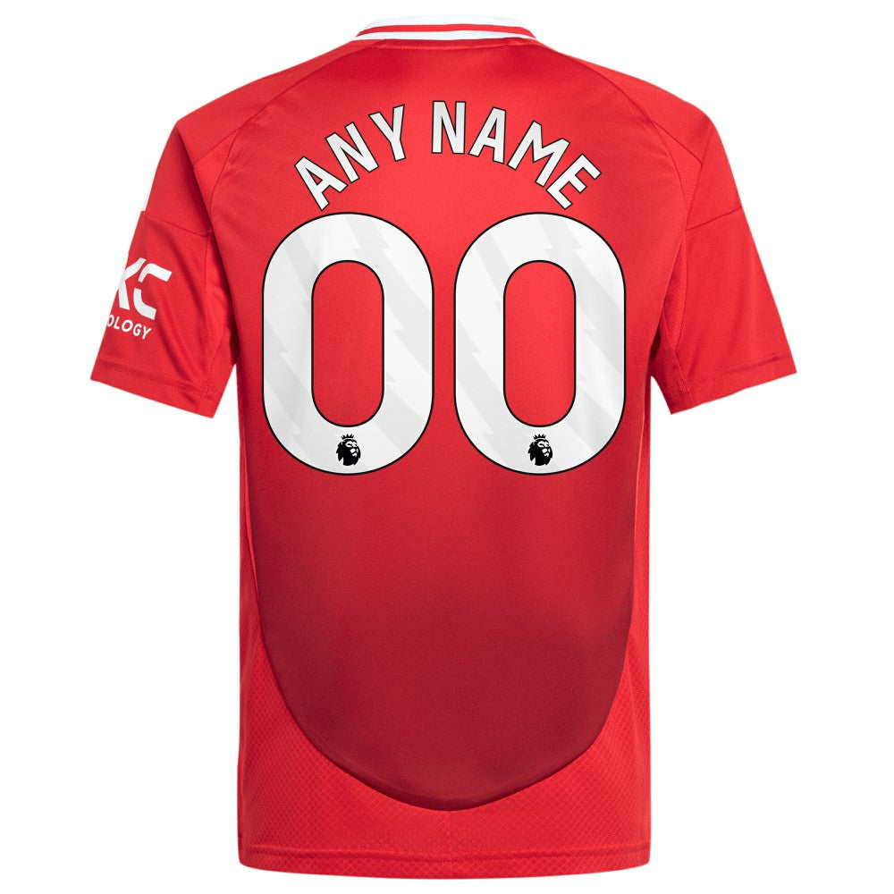 Manchester United Youth 2024/25 Home Replica Custom Jersey Red - Adidas cheap
