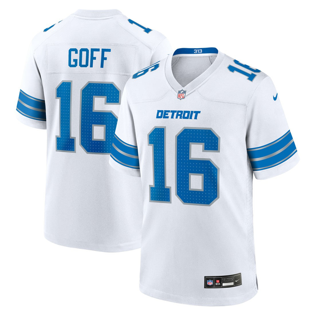 Nike Jared Goff Detroit Lions Game Jersey White