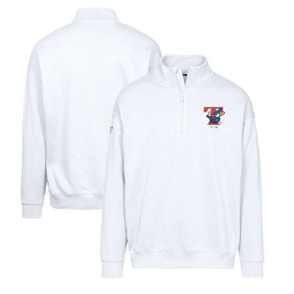 Toronto Blue Jays Levelwear Murray Core Logo Quarter-Zip Pullover Top - White - MLB Sale