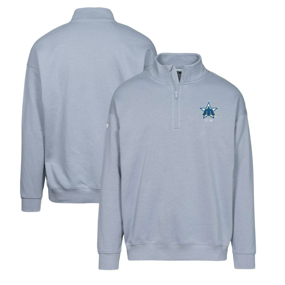 Seattle Mariners Levelwear Murray Core Logo Quarter-Zip Pullover Top - Gray - MLB Online
