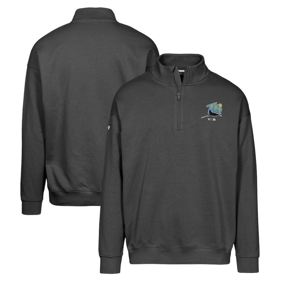 Tampa Bay Rays Levelwear Murray Core Logo Quarter-Zip Pullover Top - Black - MLB Sale