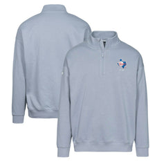 Texas Rangers Levelwear Murray Core Logo Quarter-Zip Pullover Top - Gray - MLB Sale