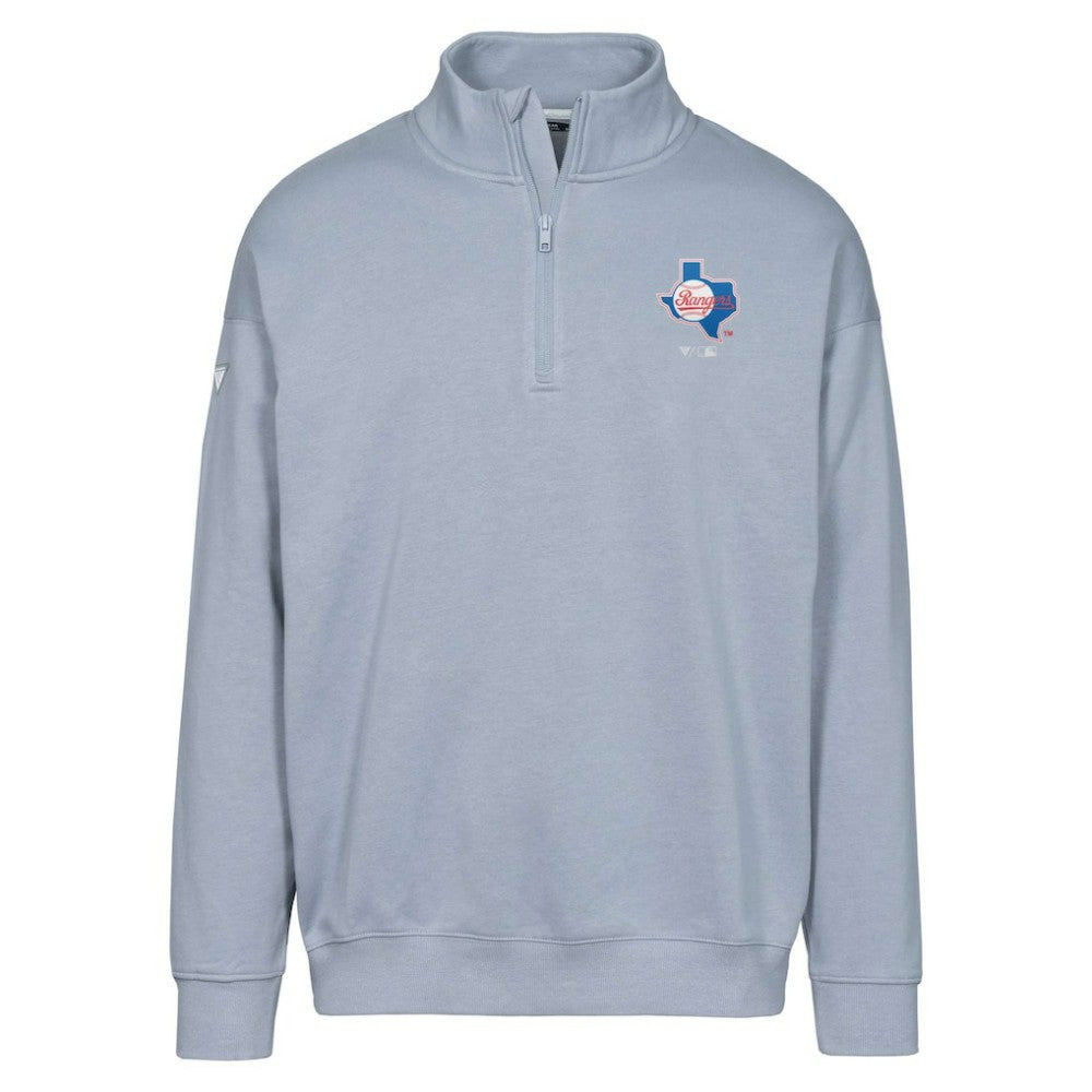 Texas Rangers Levelwear Murray Core Logo Quarter-Zip Pullover Top - Gray - MLB Sale