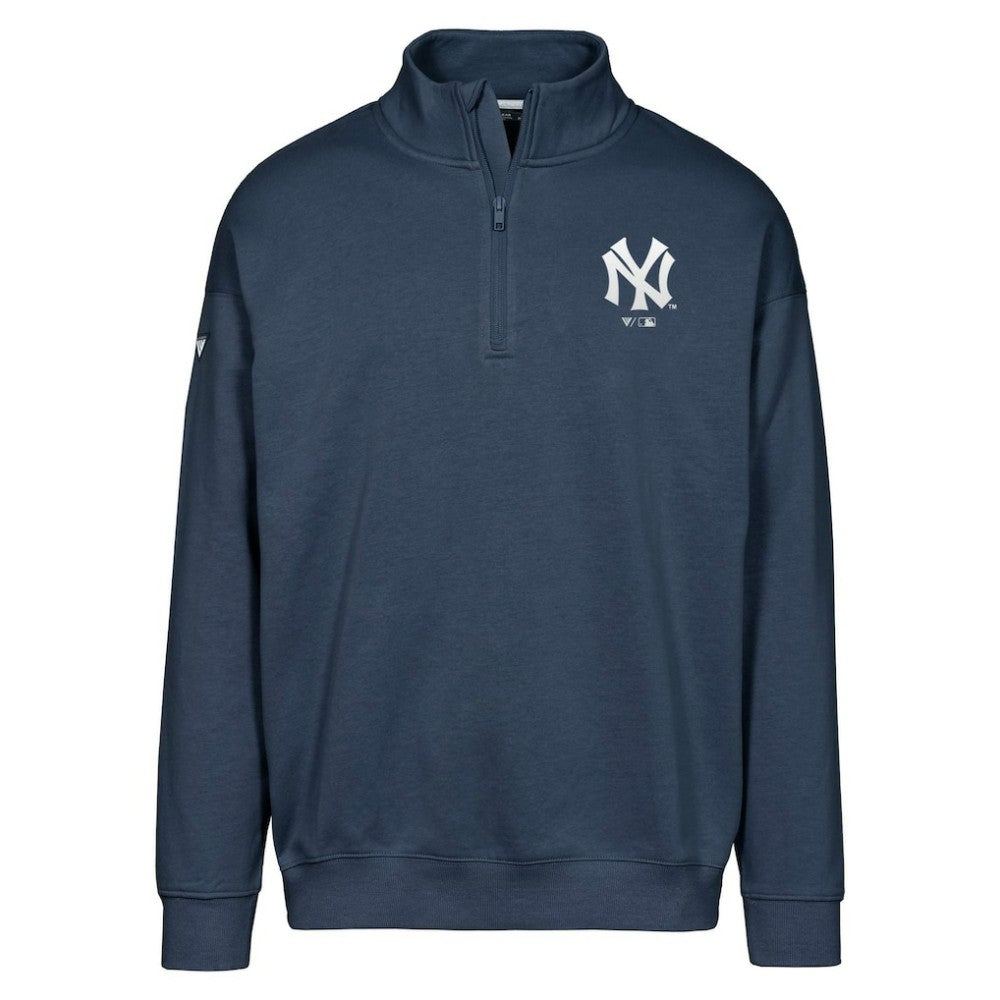 New York Yankees Levelwear Murray Core Logo Quarter-Zip Pullover Top - Navy - MLB Sale