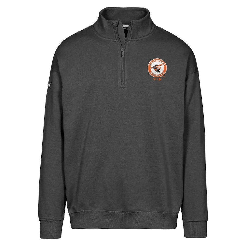 Baltimore Orioles Levelwear Murray Core Logo Quarter-Zip Pullover Top - Black - MLB Online