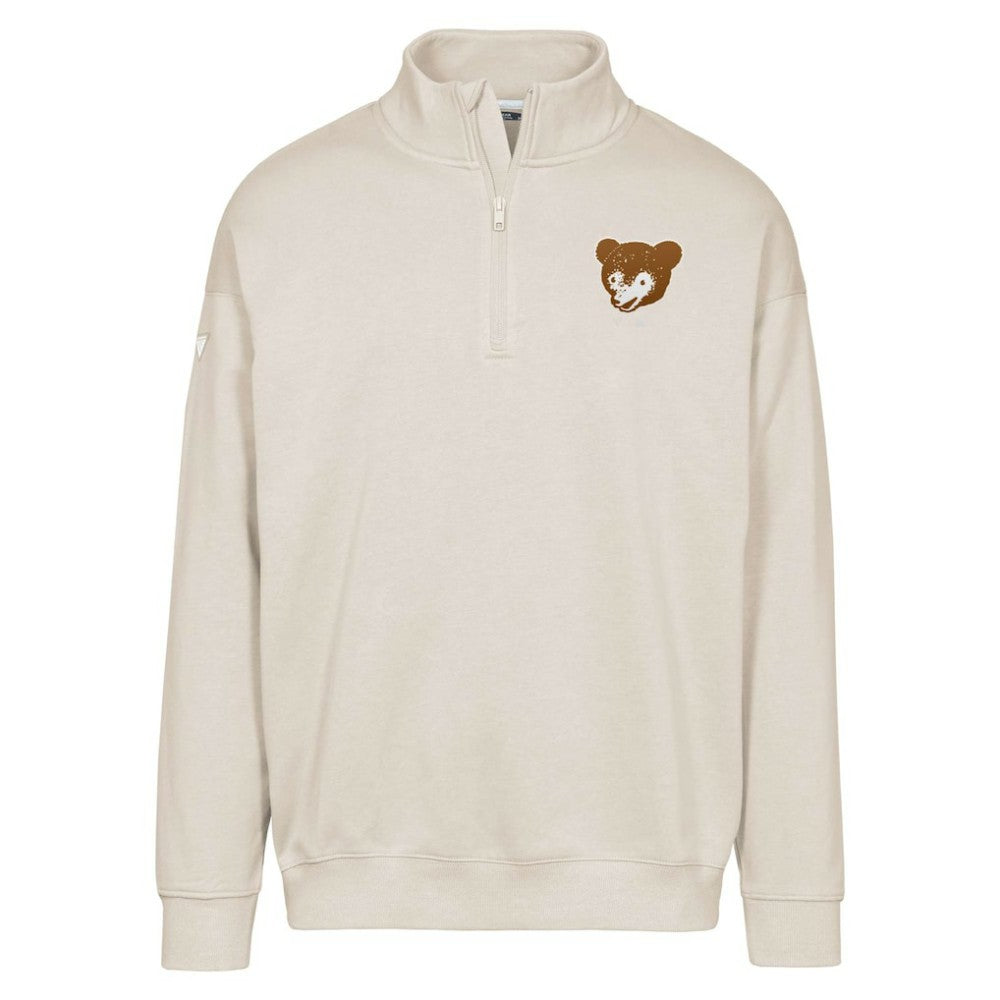 Chicago Cubs Levelwear Murray Core Logo Quarter-Zip Pullover Top - Khaki - MLB Online