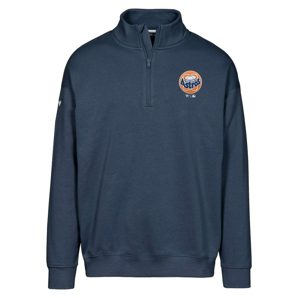 Houston Astros Levelwear Murray Core Logo Quarter-Zip Pullover Top - Navy - MLB Lifestyle