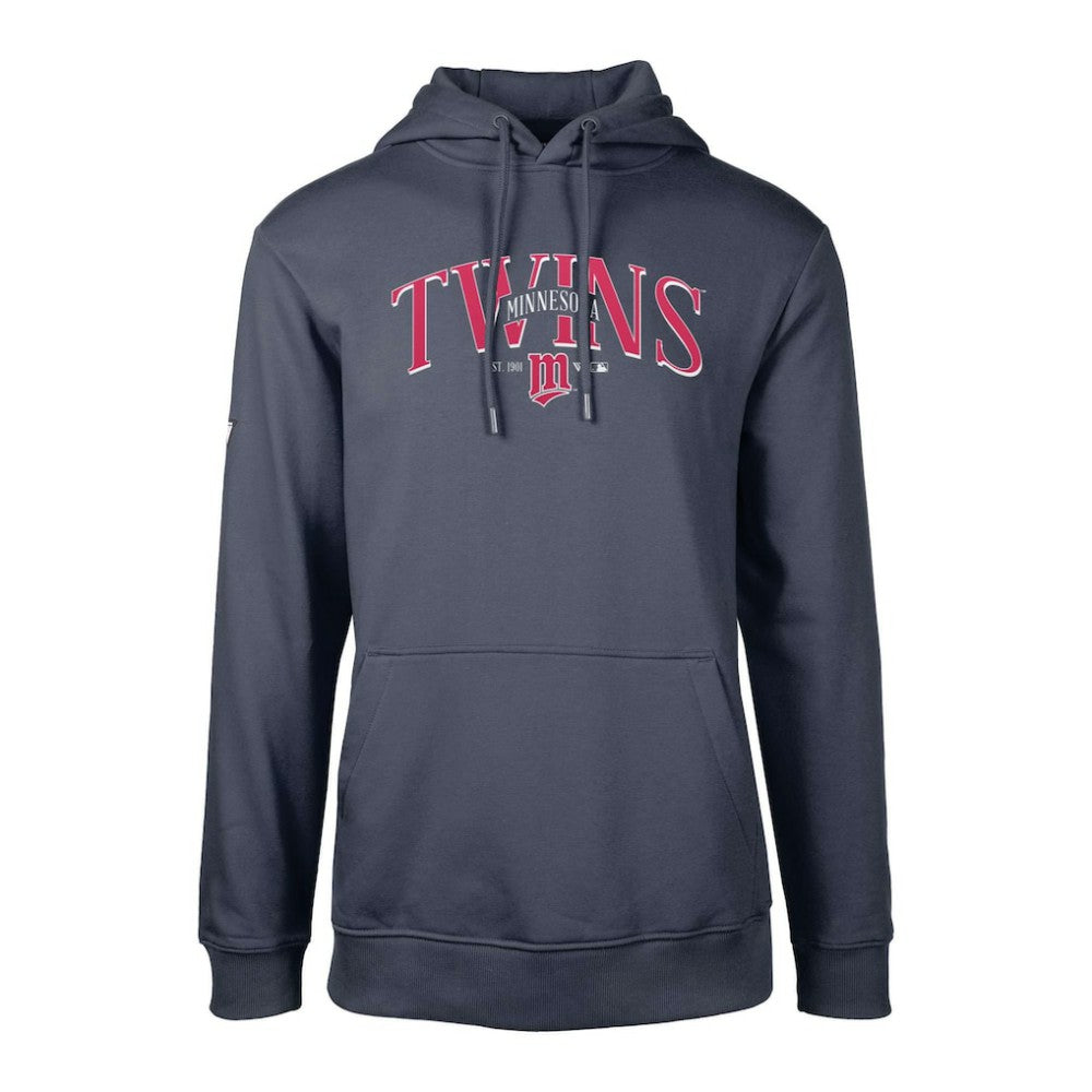 Minnesota Twins Levelwear Cooperstown Collection Podium Retro Spellout Pullover Hoodie - Navy - MLB on Sale