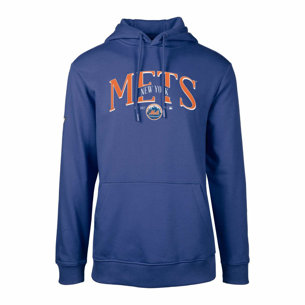 New York Mets Levelwear Cooperstown Collection Podium Retro Spellout Pullover Hoodie - Royal - MLB Lifestyle
