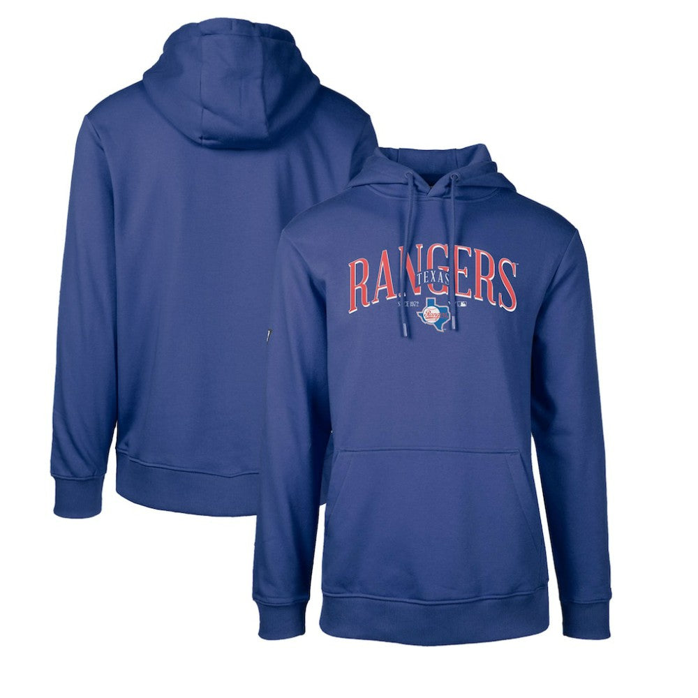Texas Rangers Levelwear Cooperstown Collection Podium Retro Spellout Pullover Hoodie - Royal - MLB Sale