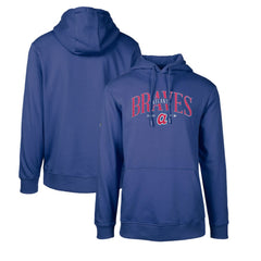 Atlanta Braves Levelwear Cooperstown Collection Podium Retro Spellout Pullover Hoodie - Royal - MLB Lifestyle