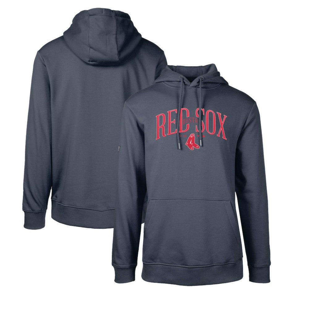 Boston Red Sox Levelwear Cooperstown Collection Podium Retro Spellout Pullover Hoodie - Navy - MLB on Sale