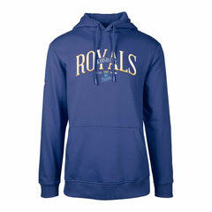 Kansas City Royals Levelwear Cooperstown Collection Podium Retro Spellout Pullover Hoodie - Royal - MLB on Sale