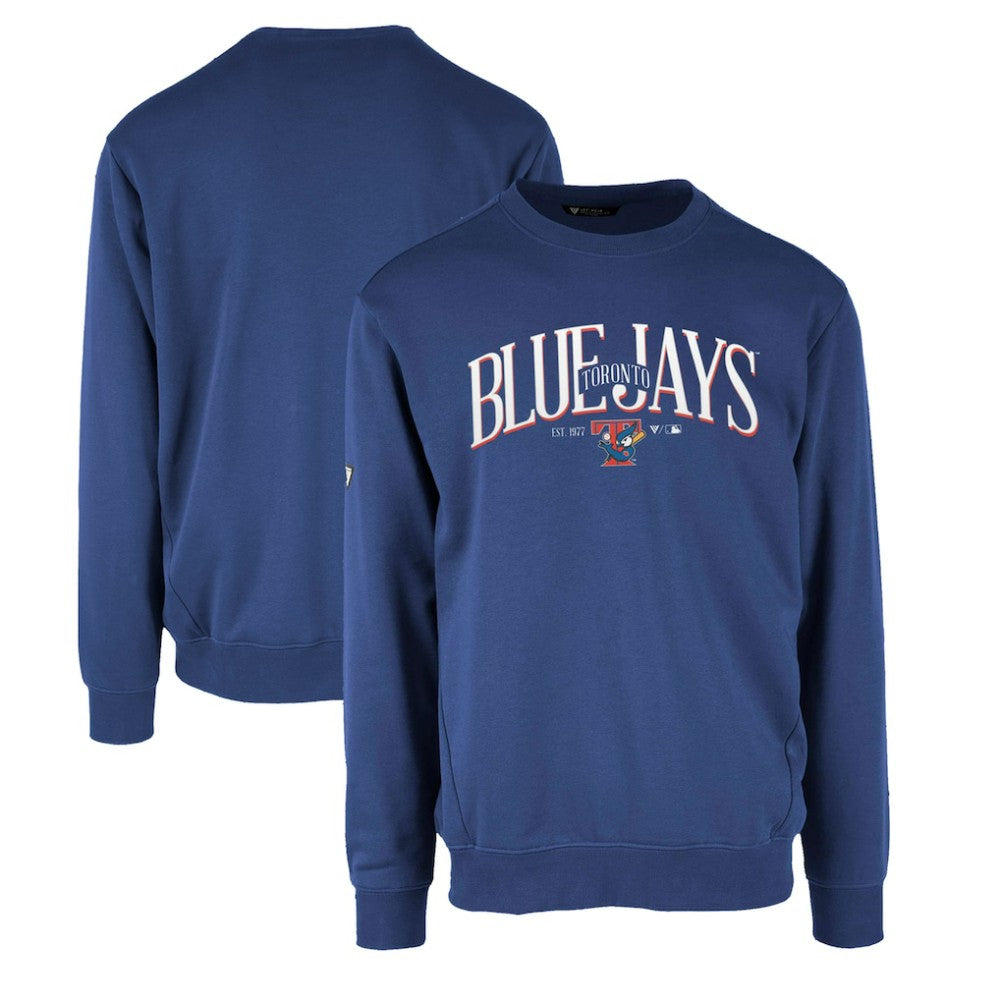 Toronto Blue Jays Levelwear Zane Cooperstown Collection Retro Spellout Pullover Sweatshirt - Royal - MLB Sale