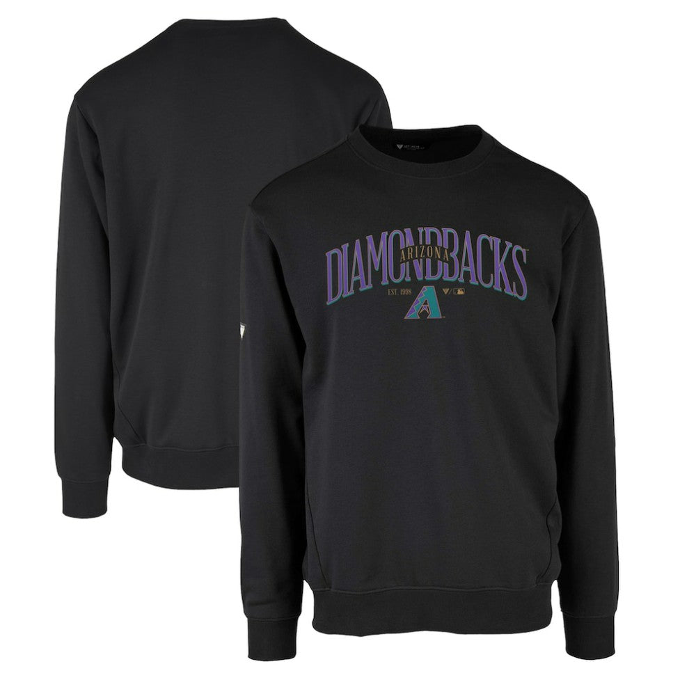 Arizona Diamondbacks Levelwear Zane Cooperstown Collection Retro Spellout Pullover Sweatshirt - Black - MLB Sale