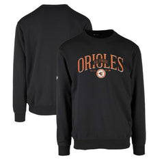 Baltimore Orioles Levelwear Zane Cooperstown Collection Retro Spellout Pullover Sweatshirt - Black - MLB Sale