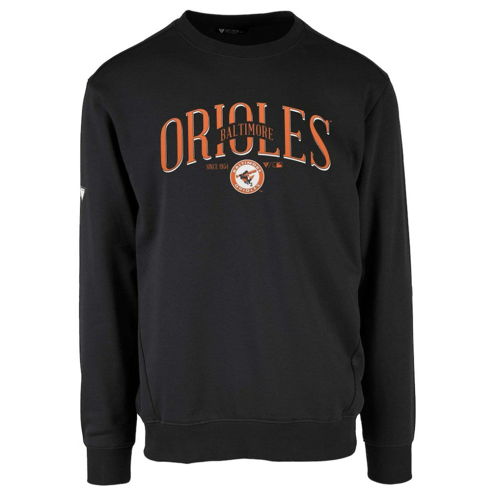 Baltimore Orioles Levelwear Zane Cooperstown Collection Retro Spellout Pullover Sweatshirt - Black - MLB Sale